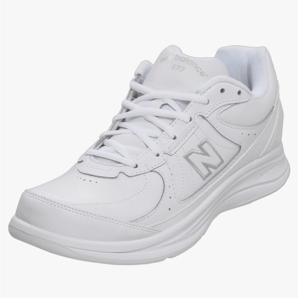 New Balance 577 White Leather Walking Sneaker